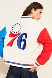 Terez Philadelphia 76ers Colorblock Bomber Jacket