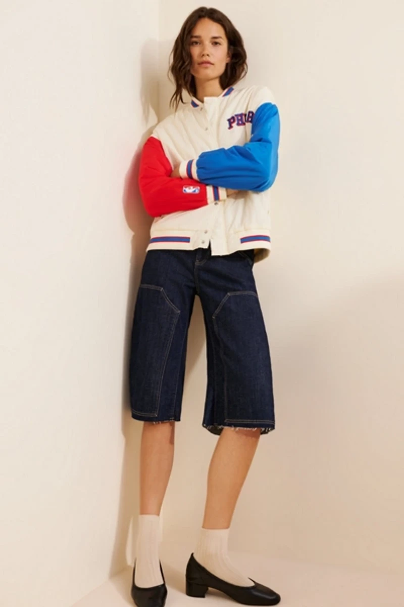 Terez Philadelphia 76ers Colorblock Bomber Jacket