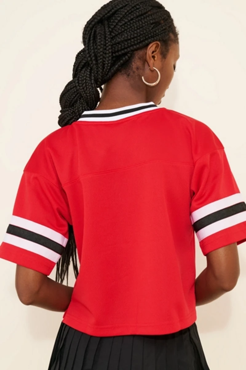 Hype and Vice Ohio State Cropped Football Jersey