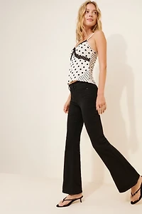 JUST BLACK DENIM Low-Rise Flare Jeans
