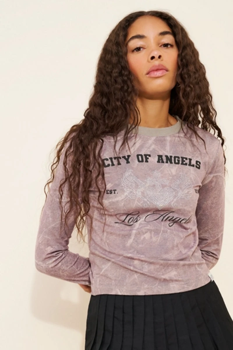 Daisy Street Forest Long Sleeve Top