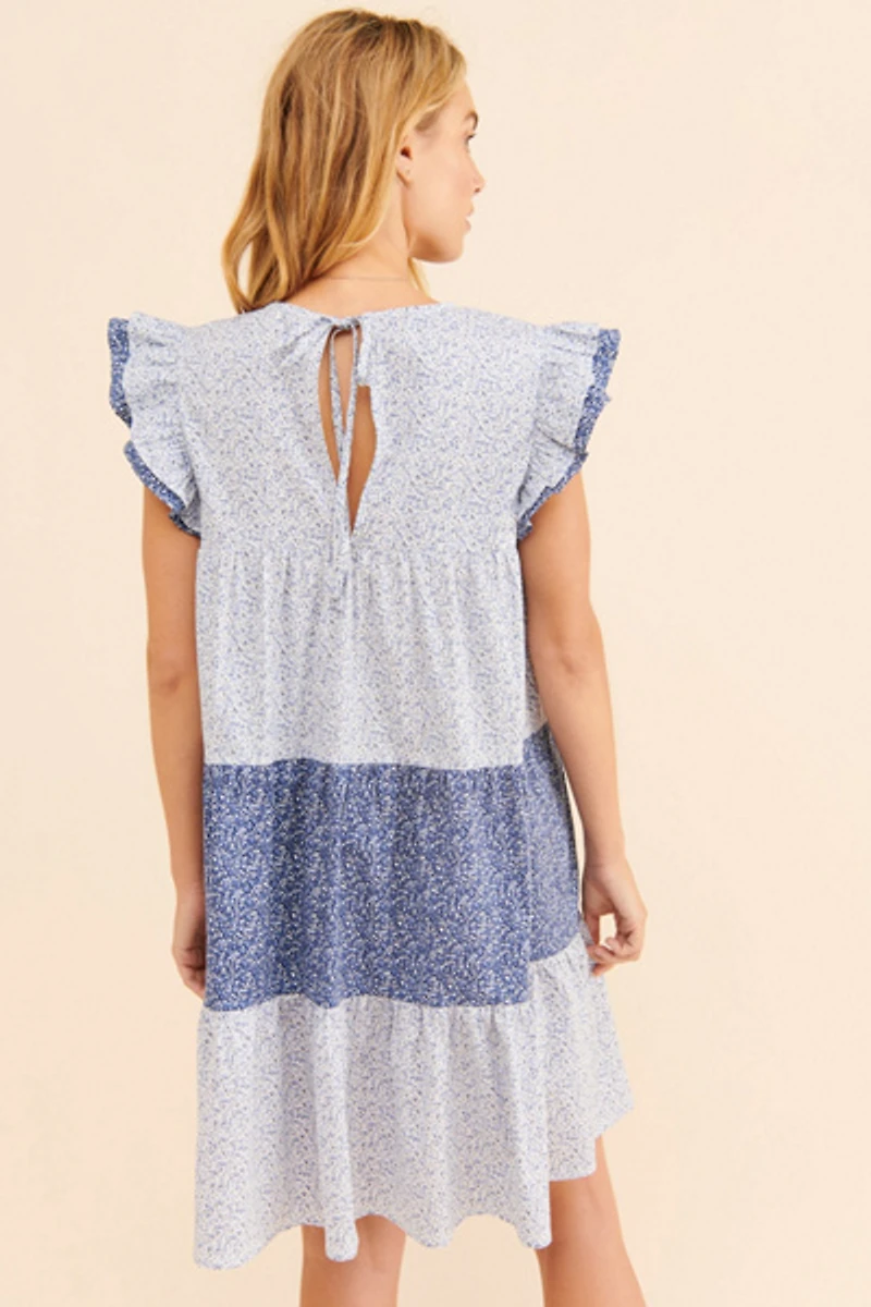 English Factory Ruffle Tiered Mini Dress