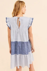English Factory Ruffle Tiered Mini Dress