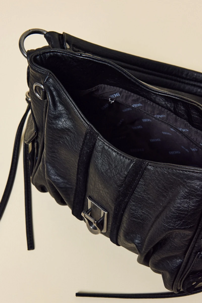 BDG Sophia Buckled Faux Leather Shoulder Bag