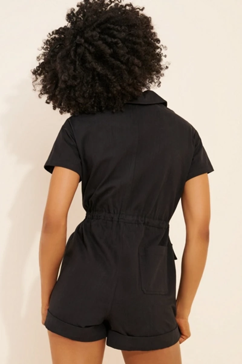 Line + Dot Veni Short Sleeve Romper