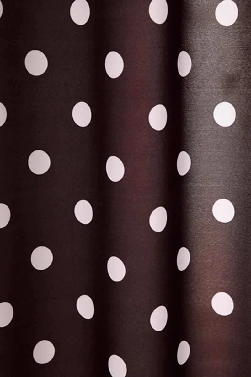 Classic Polka Dot Patterned Shower Curtain