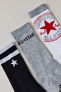 Converse Chuck Patch Crew Socks 3-Pack