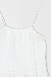 Vintage Y2k Lace-Edged Pleated Top