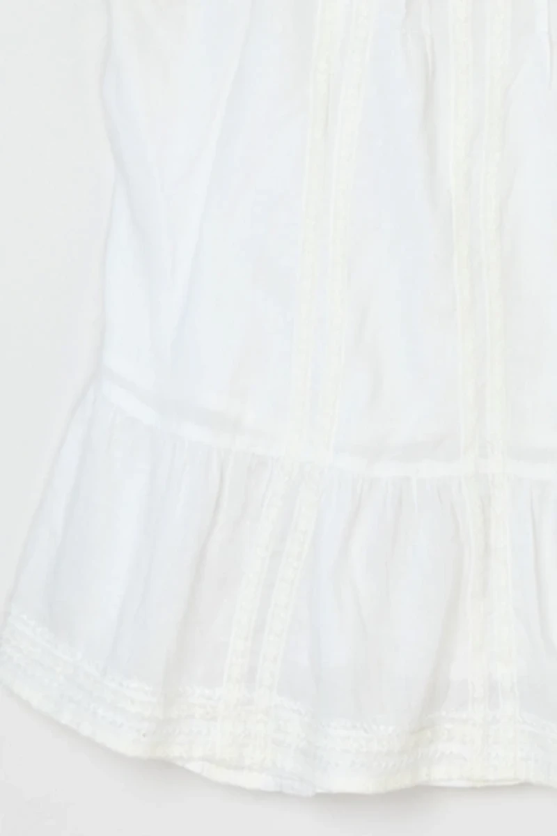 Vintage Y2k Lace-Edged Pleated Top