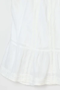 Vintage Y2k Lace-Edged Pleated Top