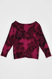 Vintage Y2k Paisley Printed & Sequined Cardigan