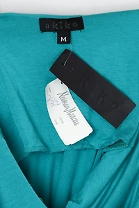 Vintage Y2k Teal Top with Leather Straps