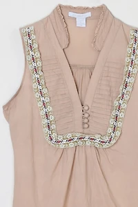 Vintage Y2k Pleated Top with Tie