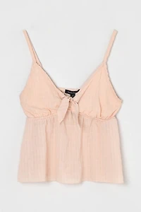 Vintage Y2k Light Pink Tied Crop Top