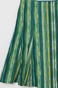 Vintage Y2k Green Striped Mini Skirt