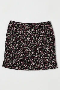 Vintage 90s Flower Print Mini Skirt
