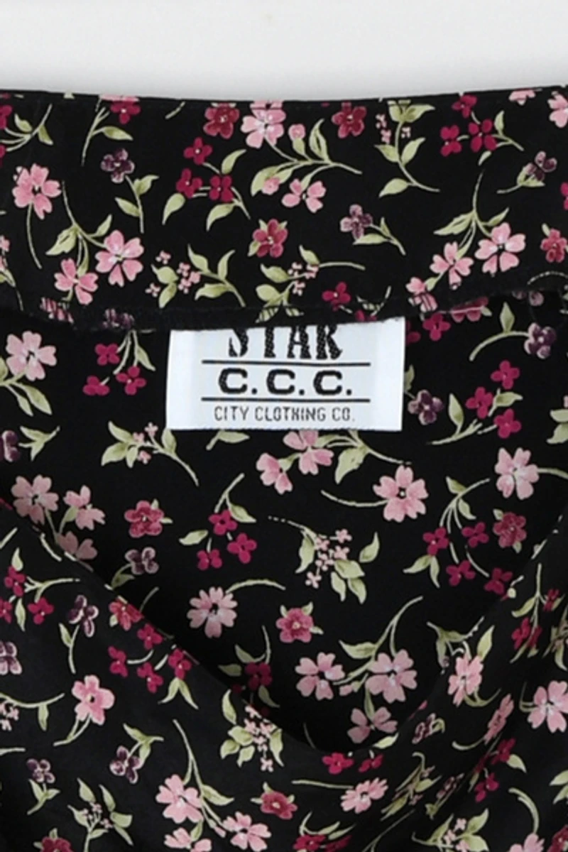 Vintage 90s Flower Print Mini Skirt
