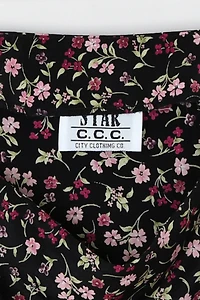 Vintage 90s Flower Print Mini Skirt