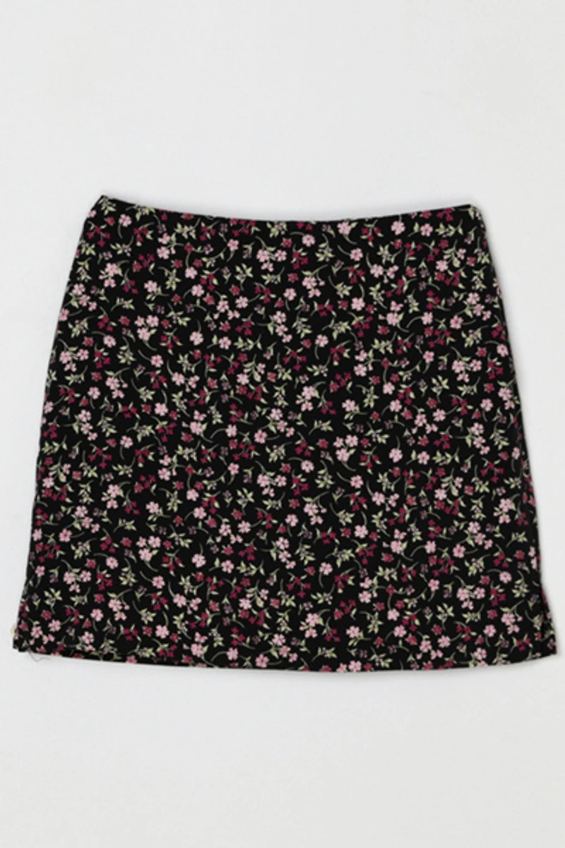 Vintage 90s Flower Print Mini Skirt