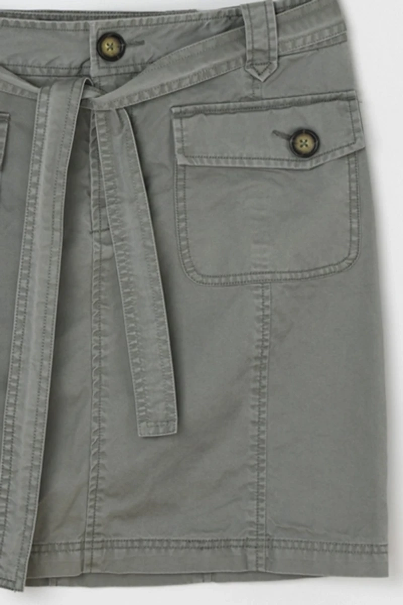 Vintage Y2k Cargo Mini Skirt with Tied Belt