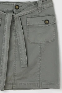 Vintage Y2k Cargo Mini Skirt with Tied Belt