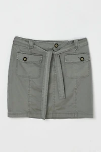Vintage Y2k Cargo Mini Skirt with Tied Belt