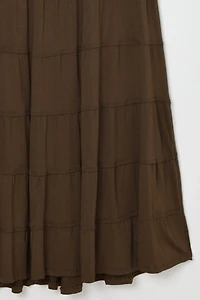 Vintage Y2k Dark Brown Layered Skirt
