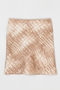 Vintage Y2k Tan Printed Mini Skirt