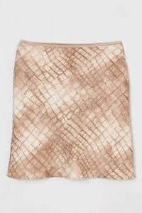 Vintage Y2k Tan Printed Mini Skirt