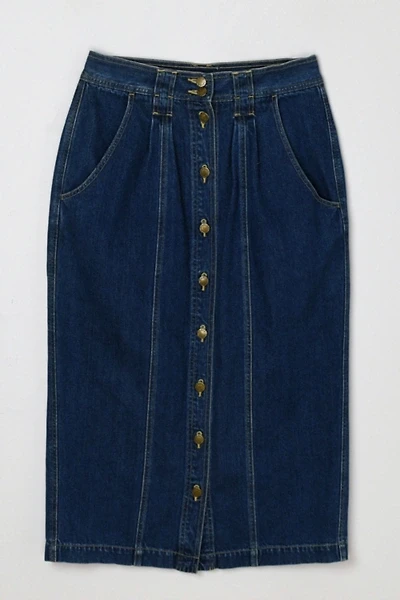 Vintage Y2k Contrast-Stitched Denim Wrap Skirt