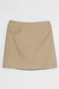 Vintage Y2k Light Tan Wool & Cashmere Blend Mini Skirt