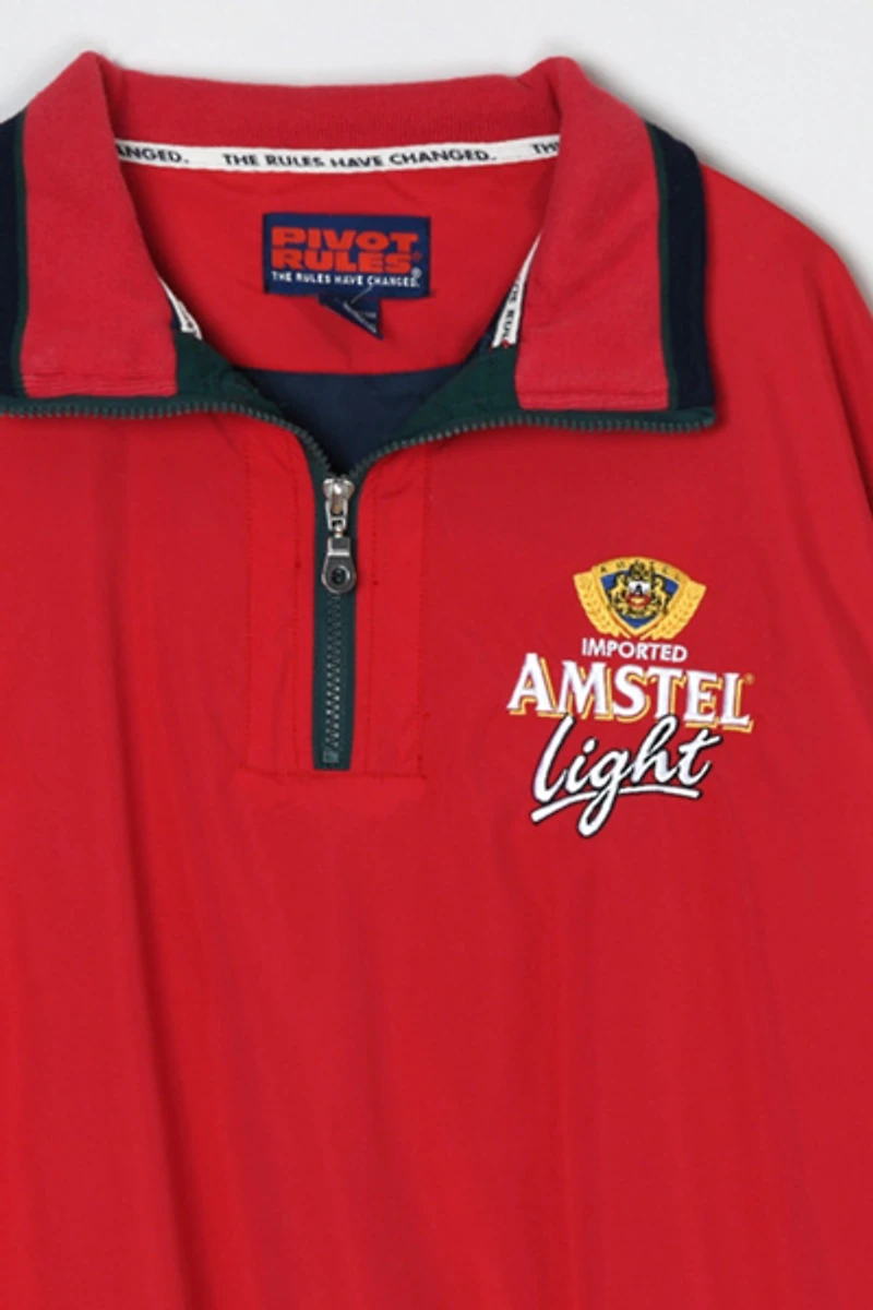 Vintage Y2k Amstel Light Quarter-Zip Windbreaker