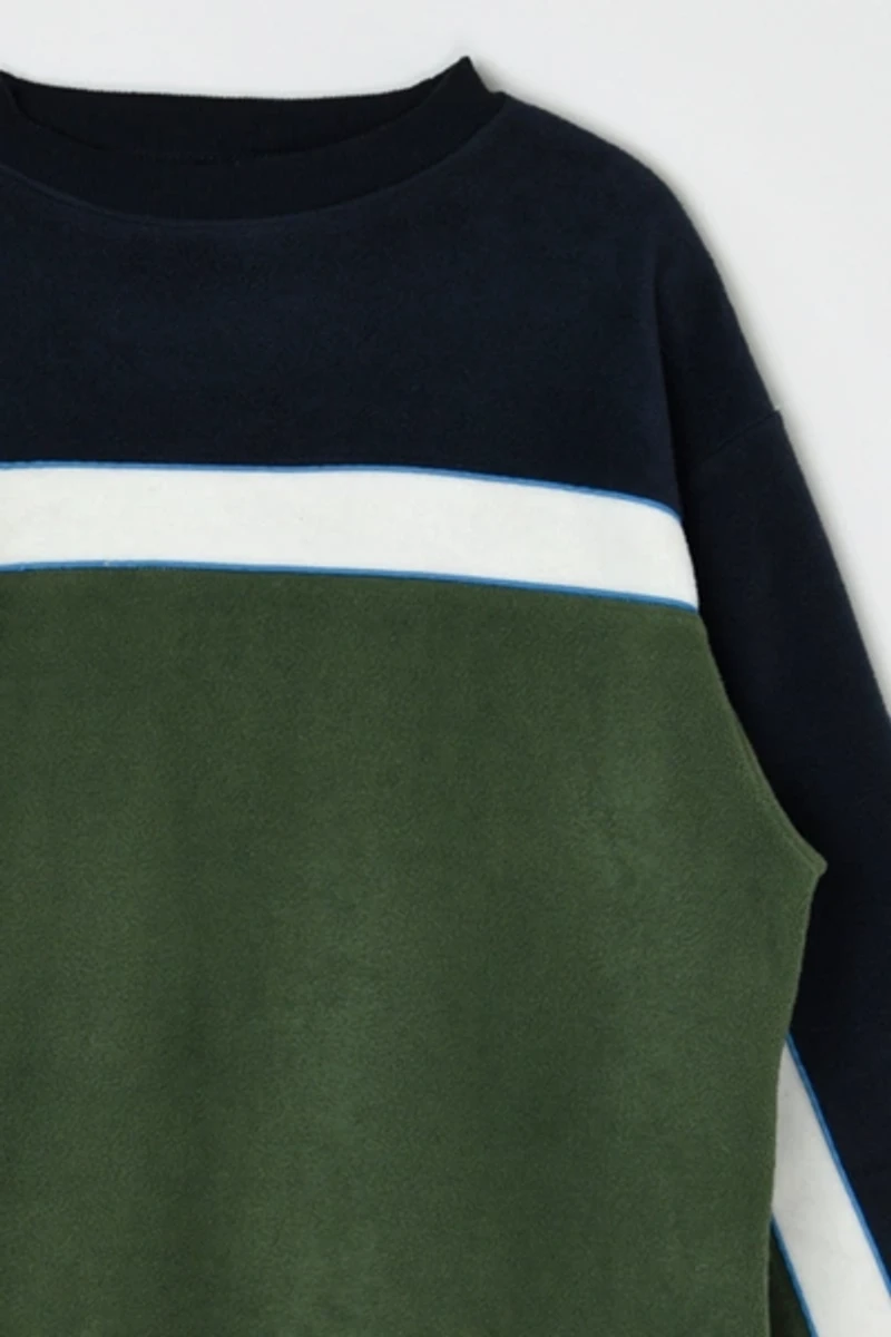 Vintage Y2k Striped Fleece Pullover