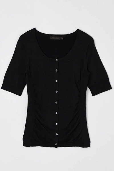 Vintage Y2k Black Short-Sleeve Cardigan