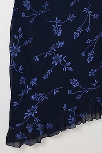 Vintage Y2k Dark Blue Glittered Midi Dress