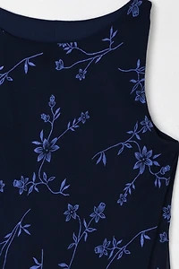 Vintage Y2k Dark Blue Glittered Midi Dress