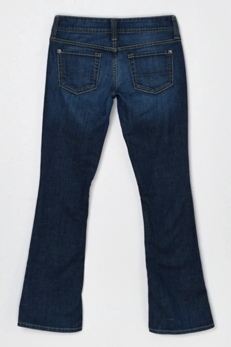 Vintage Y2k Arden B. Contrast-Stitched Flared Low-Rise Jeans
