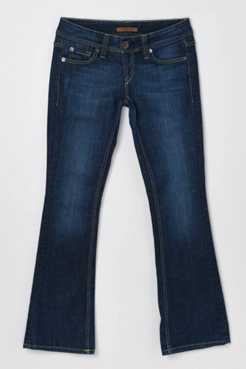 Vintage Y2k Arden B. Contrast-Stitched Flared Low-Rise Jeans