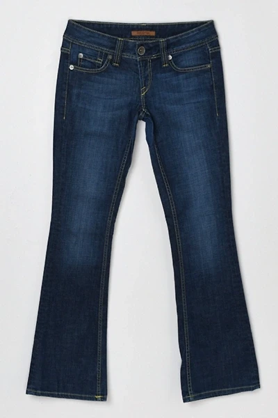 Vintage Y2k Arden B. Contrast-Stitched Flared Low-Rise Jeans