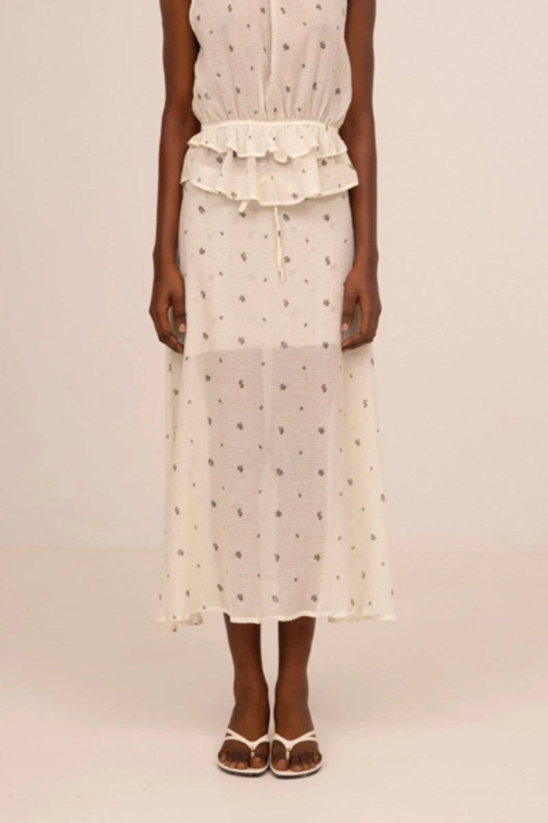 Carmen Says Lumea Floral Print Midi Skirt