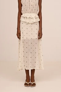 Carmen Says Lumea Floral Print Midi Skirt