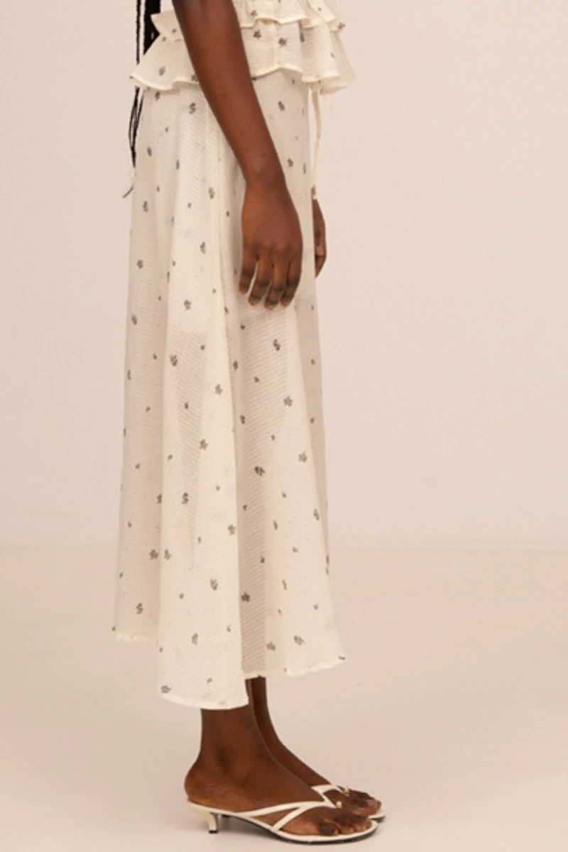 Carmen Says Lumea Floral Print Midi Skirt