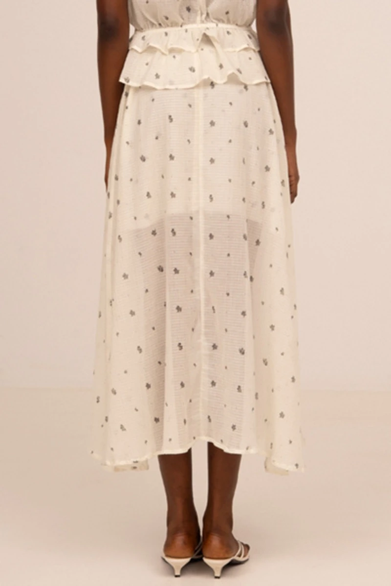 Carmen Says Lumea Floral Print Midi Skirt