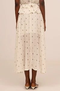 Carmen Says Lumea Floral Print Midi Skirt