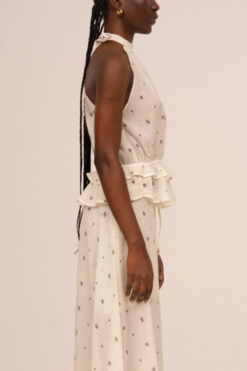 Carmen Says Lumea Floral Print Ruffle Halter