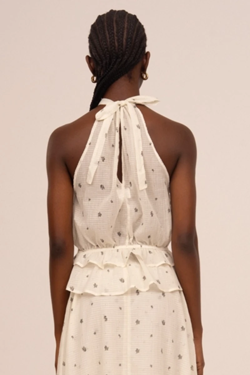 Carmen Says Lumea Floral Print Ruffle Halter