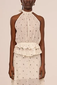 Carmen Says Lumea Floral Print Ruffle Halter
