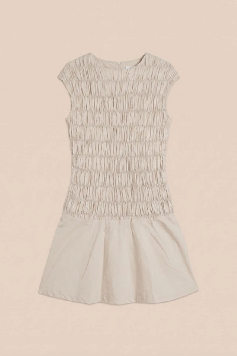 Carmen Says Sorelle Striped Smocked Mini Dress