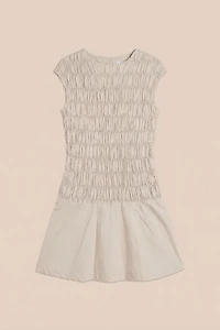 Carmen Says Sorelle Striped Smocked Mini Dress