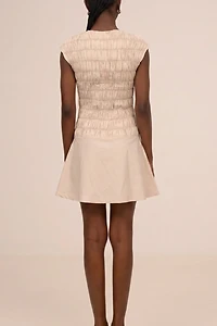 Carmen Says Sorelle Striped Smocked Mini Dress